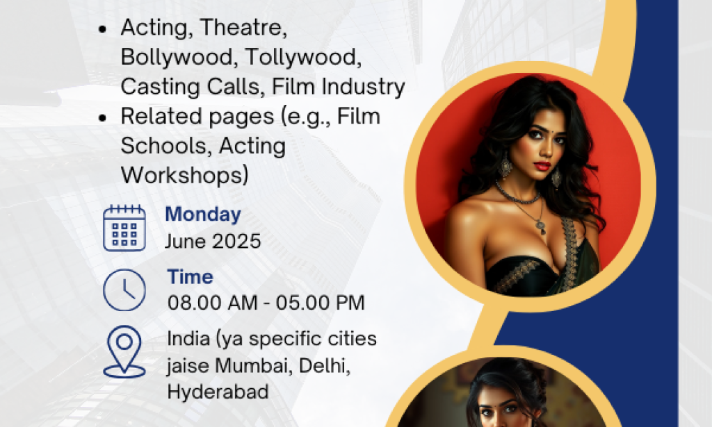 Hiring Now: Female Actress Roles in India – Apply Today